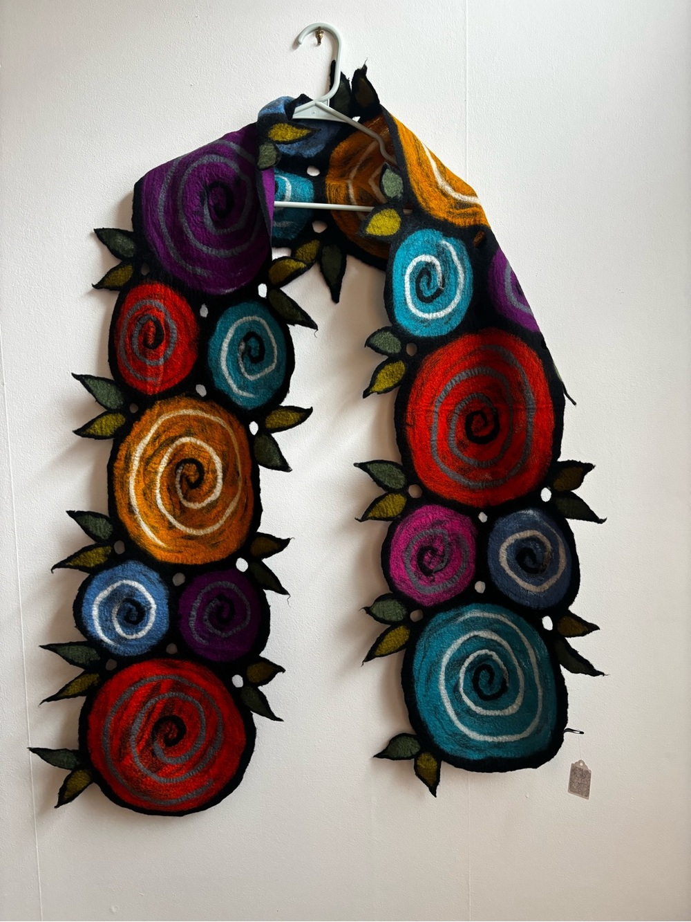 Pomegranate Moon Felted Wool Cutwork Scarf - NWT